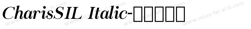 CharisSIL Italic字体转换